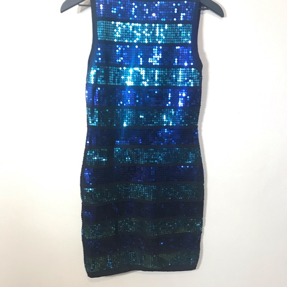 Super cute Forever 21 Cobalt and Teal Sequin dress - Picture 5 of 5
